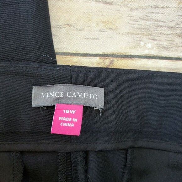 Vince Camuto Stretch Twill Crop Pants Womens Black Size 16w - Picture 4 of 5